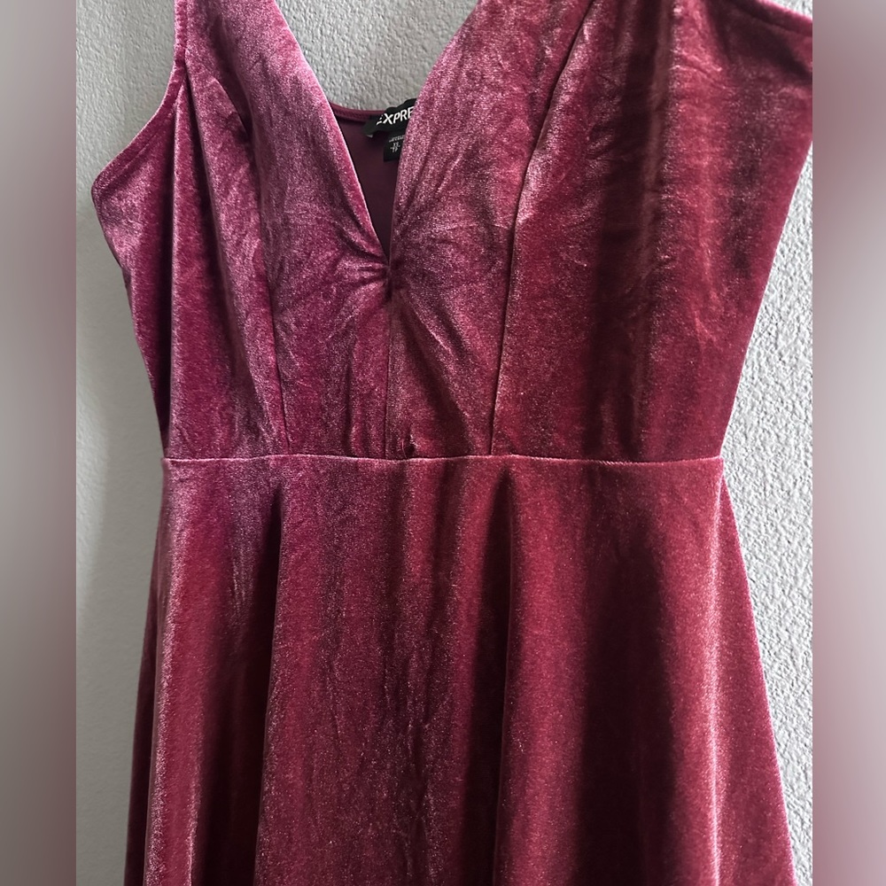 Express dress velvet maroon size XS